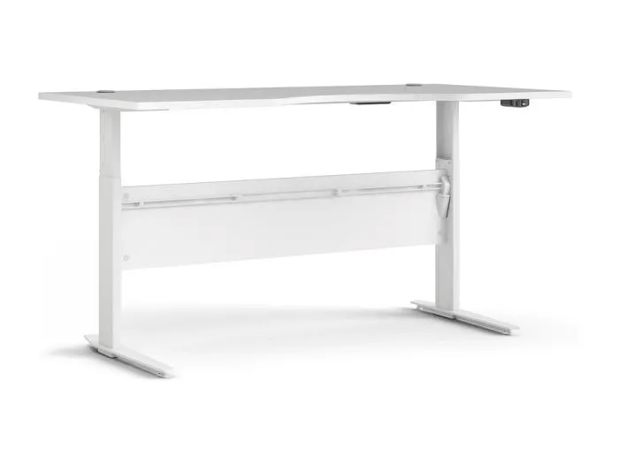 Prisme Schreibtisch mit elektrischer Hebe-Senke Funktion weiss