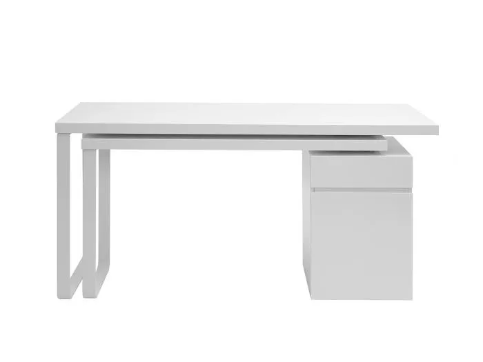 Design-Schreibtisch verstellbar Weiß glänzend VOXY