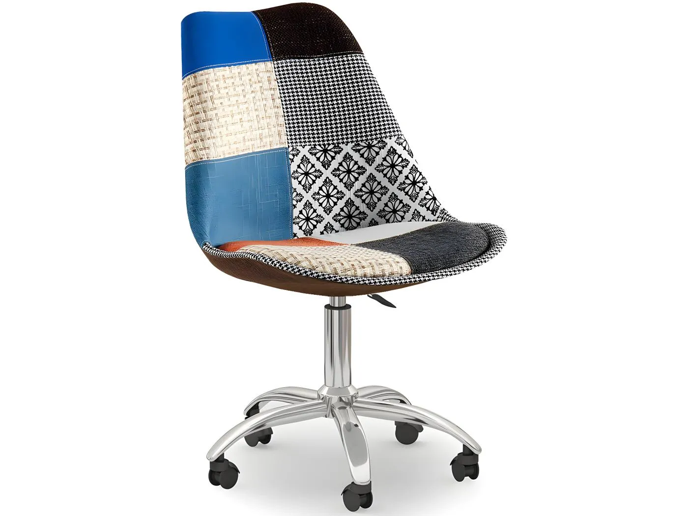 Drehbarer Bürostuhl - Patchwork-Polsterung - Pixi
