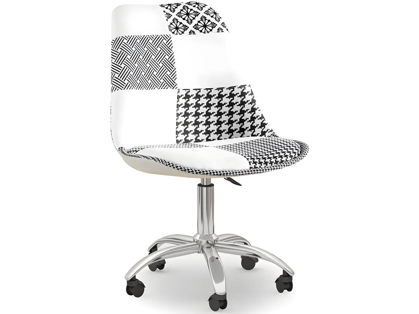 Drehbarer Bürostuhl - Patchwork-Polsterung - Sam