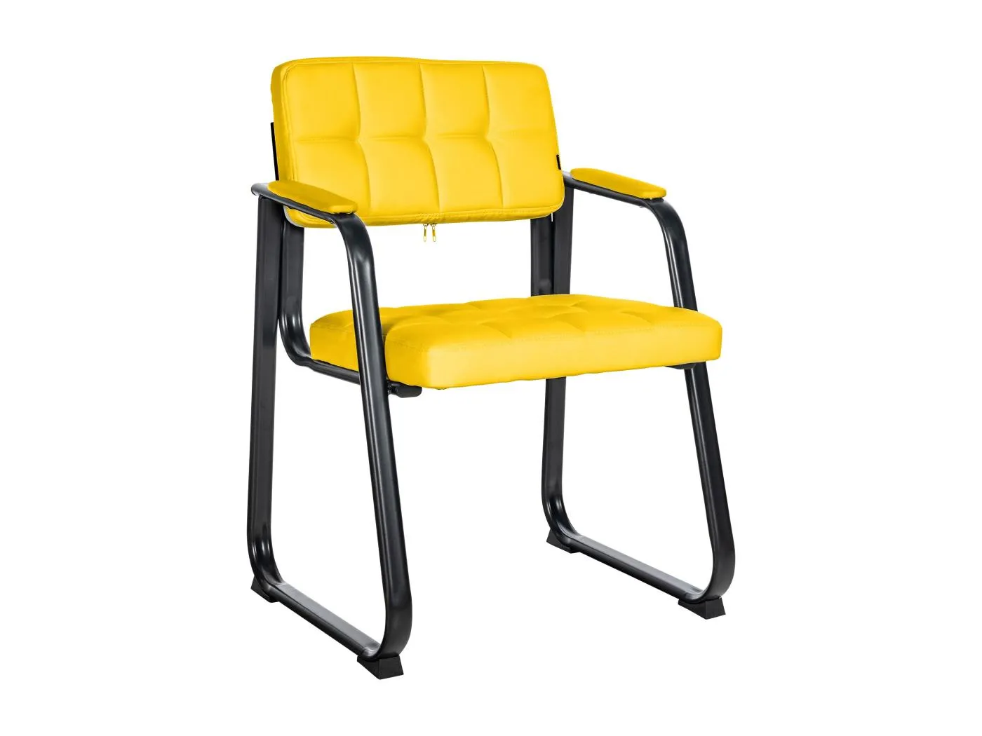 Stuhl mit Armlehnen - Kunstleder & natura - gelb - Canada B