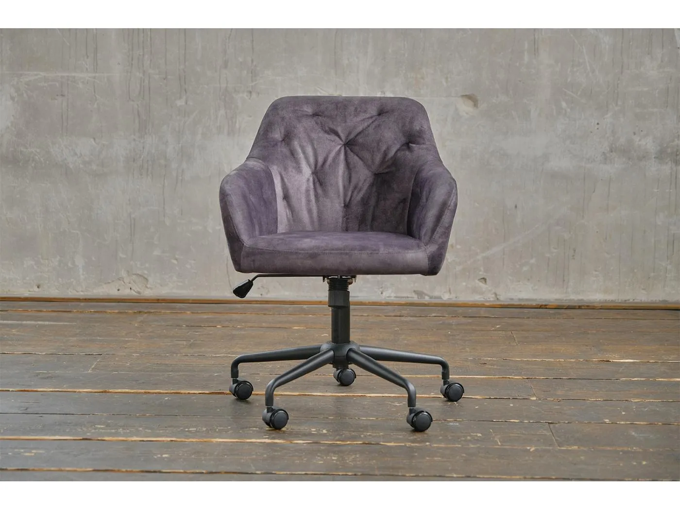 Bürostuhl - Anthrazit Velvet - 61 x 64 cm - KAYA