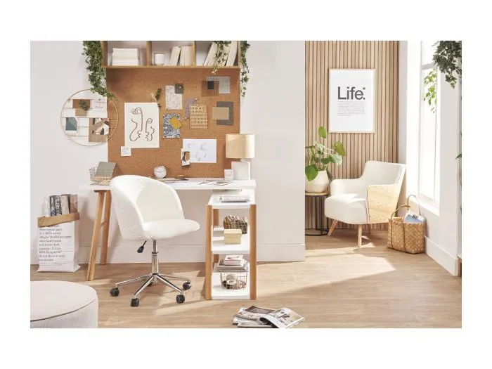 Bürostuhl aus Stoff mit Wolleffekt VANITY