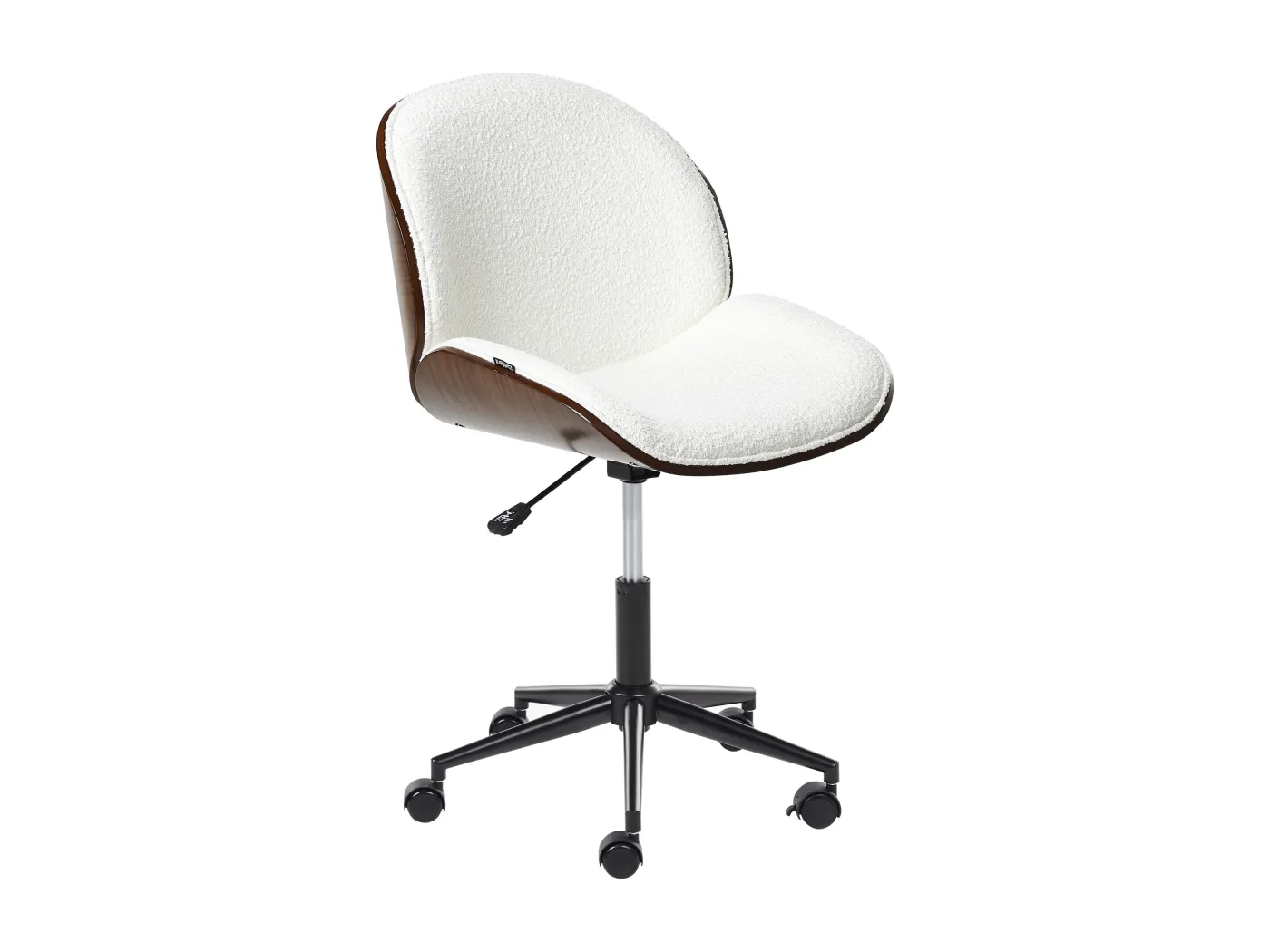 Schreibtischstuhl drehbar MENESHA Bouclé Weiss