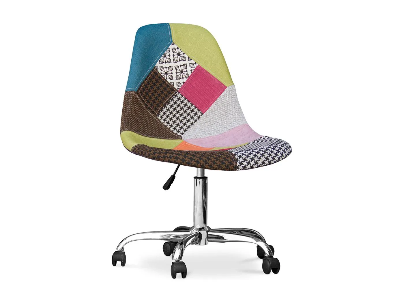 Bürostuhl mit Rollen - Schreibtischstuhl - Bezug aus Patchwork - Simona