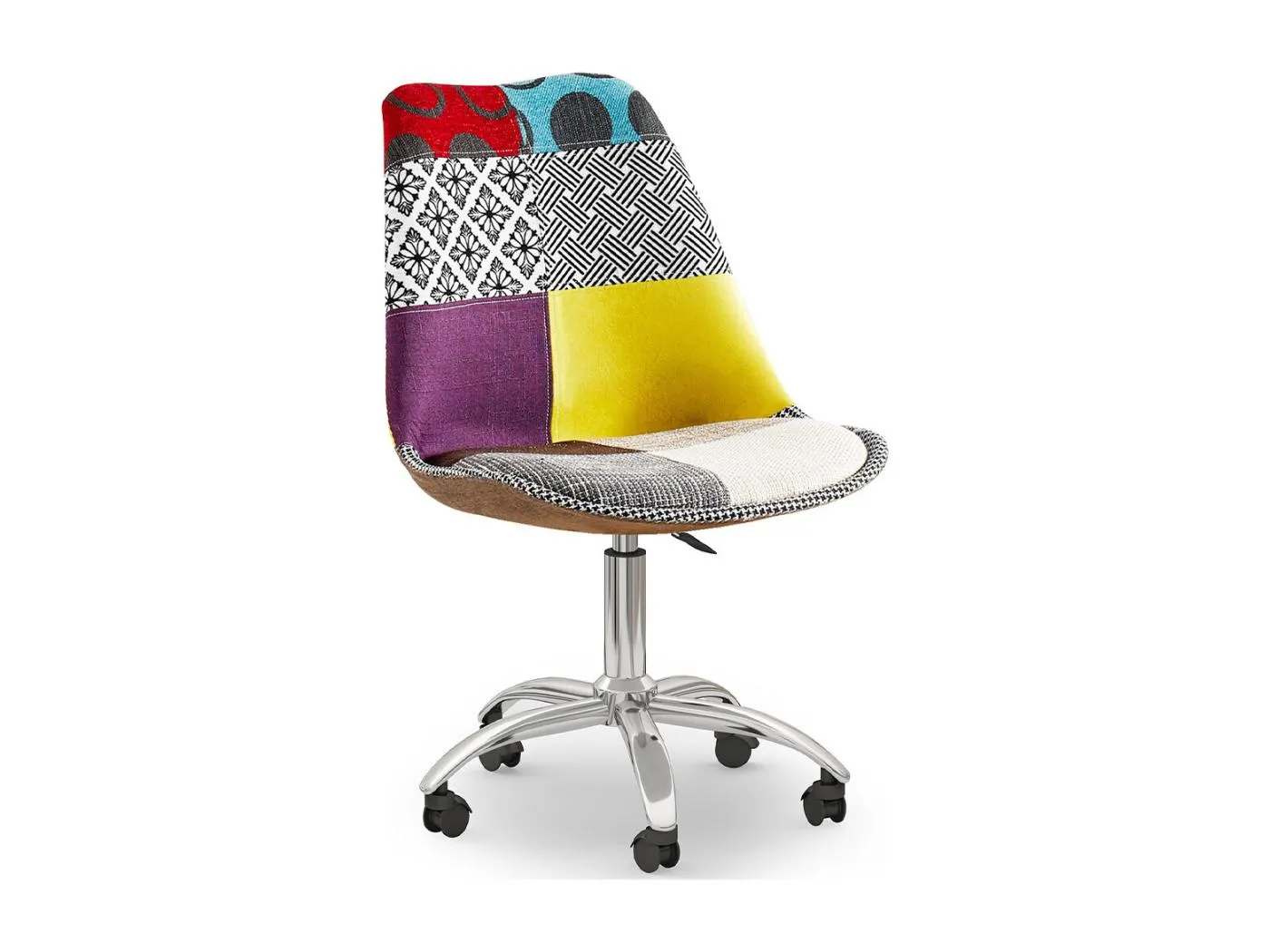 Drehbarer Bürostuhl - Patchwork-Polsterung - Ray