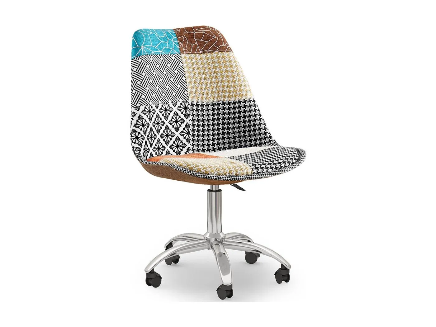 Drehbarer Bürostuhl - Patchwork-Polsterung - Patty