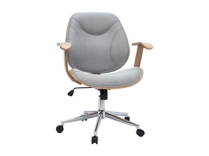 Design-Bürostuhl hellgrauer Stoff YORKE