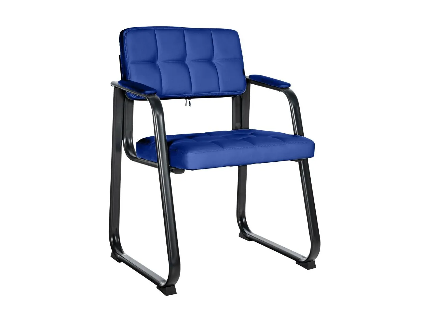 Stuhl mit Armlehnen - Kunstleder & natura - blau - Canada B