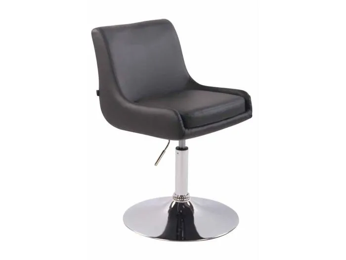 Sessel - Kunstleder & Metall in Chromoptik - grau - Club