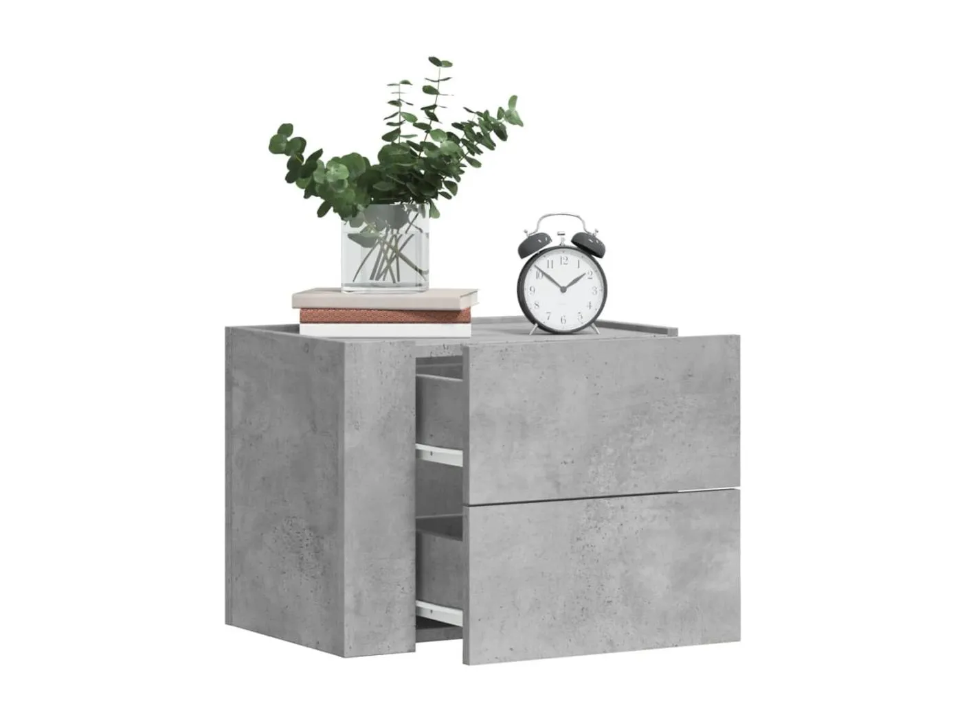 Wand-Nachttisch Betongrau 45x30x35 cm