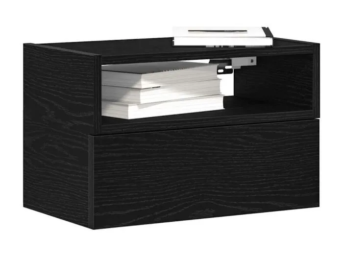 Wand-Nachttische 2 Stk. Schwarz 45x26x28,5 cm