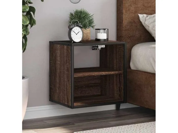 Wand-Nachttisch Braun Eichen-Optik 40x31x39,5 cm