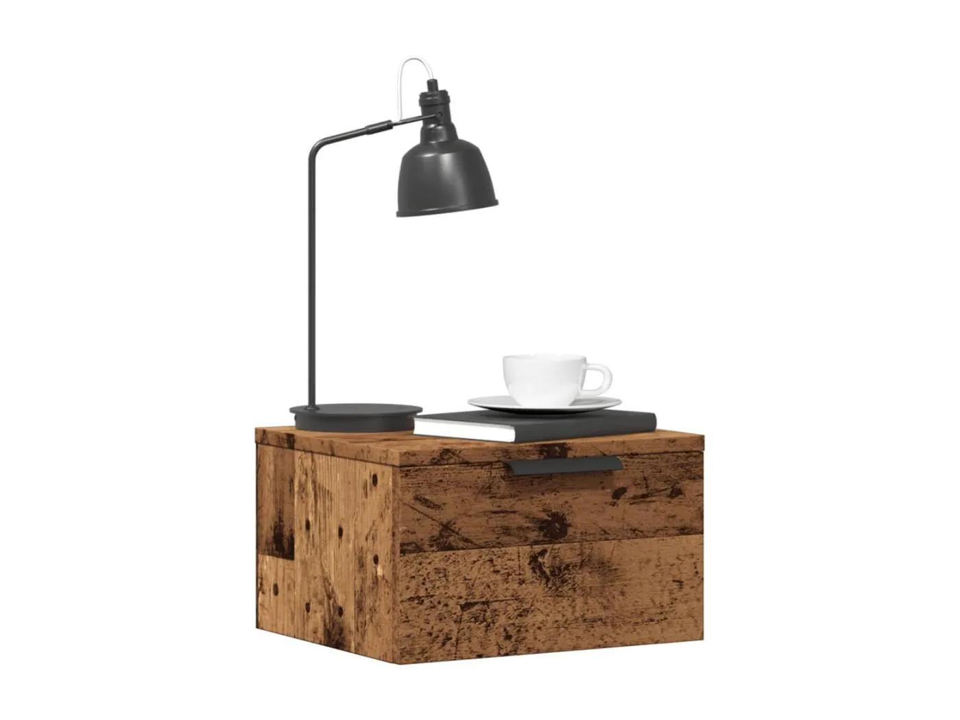 Wand-Nachttische 2 Stk. Altholz-Optik 34x30x20 cm