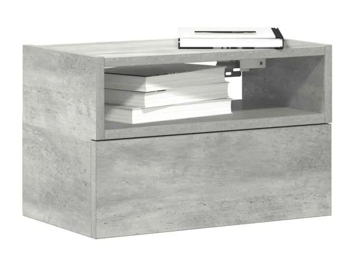 Wand-Nachttisch Betongrau 45x26x28,5 cm