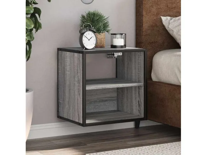 Wand-Nachttisch Grau Sonoma 40x31x39,5 cm