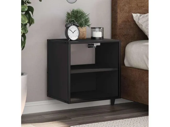 Wand-Nachttisch Schwarz 40x31x39,5 cm