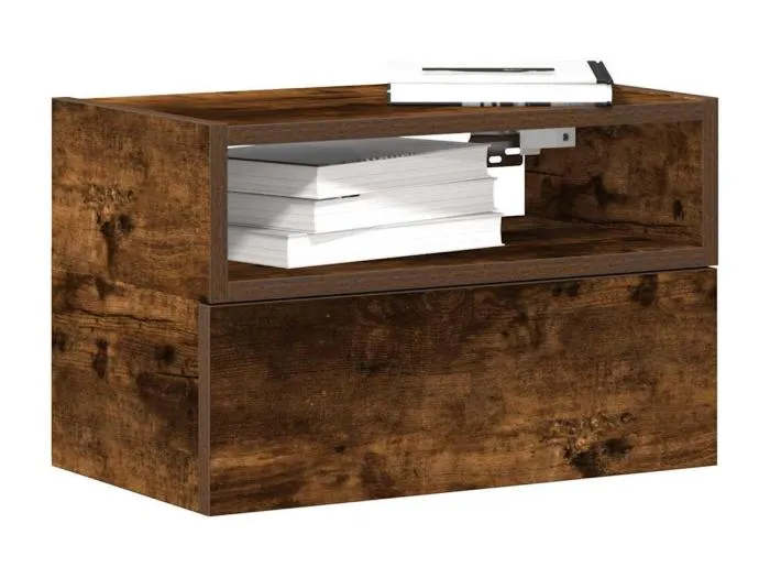 Wand-Nachttisch Räuchereiche 45x26x28,5 cm