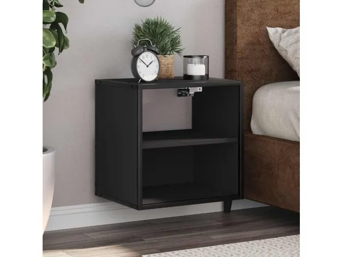 Wand-Nachttische 2 Stk. Schwarz 40x31x39,5 cm