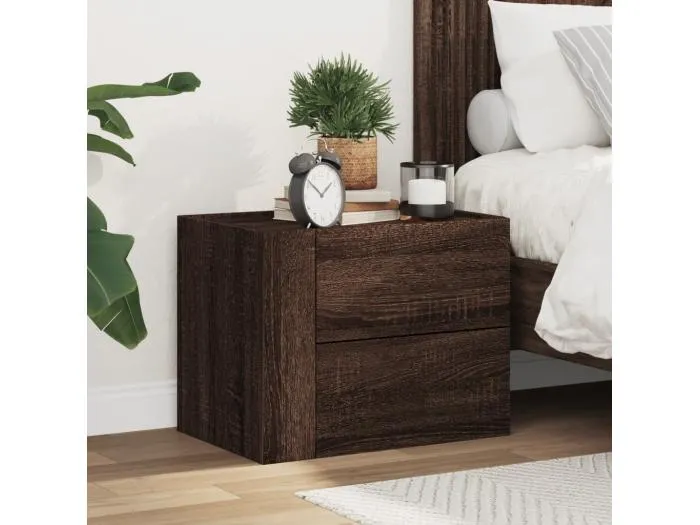 Wand-Nachttisch Braun Eichen-Optik 45x30x35 cm