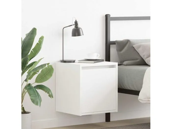 Wand-Nachttische 2 Stk. Weiß 38x34x40 cm