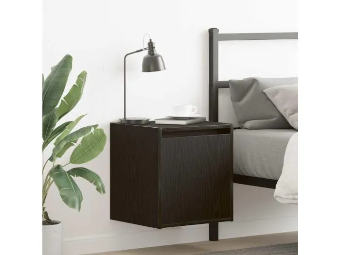 Wand-Nachttisch Schwarz 38x34x40 cm