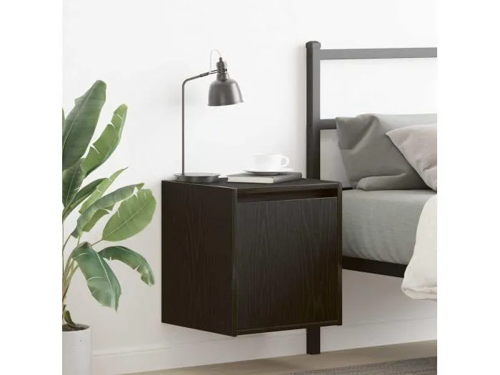 Wand-Nachttische 2 Stk. Schwarz 38x34x40 cm