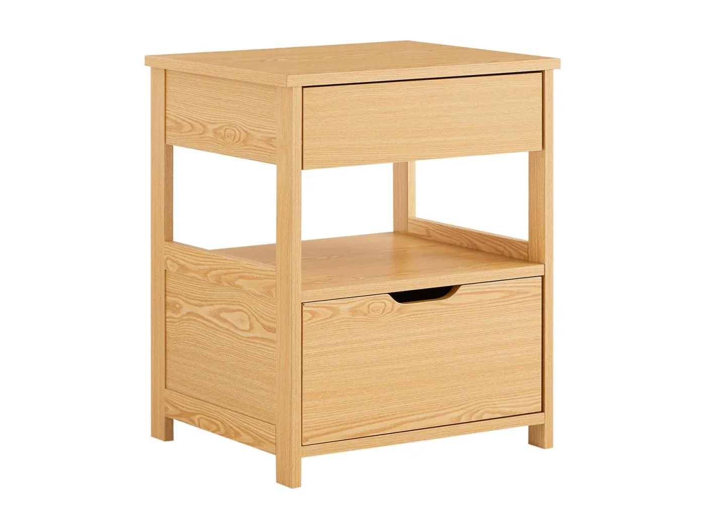 SoBuy FRG258-N - Moderner Nachttisch mit Schublade weiß L45cm x B37.5cm x H55cm