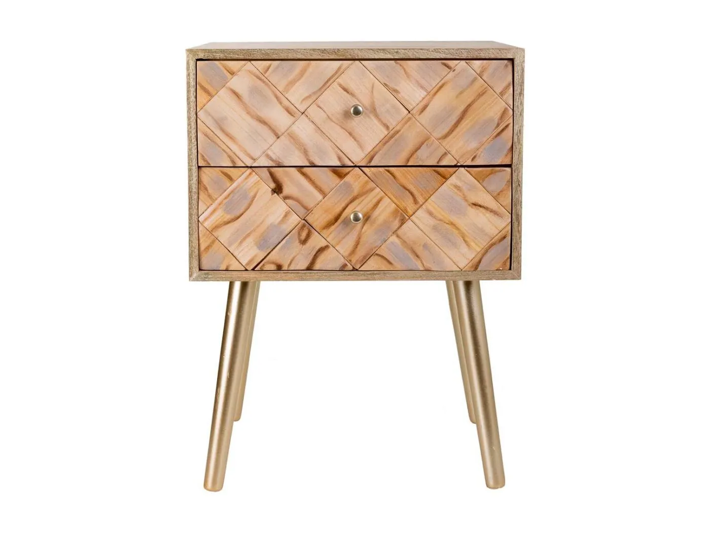 Brauner Nachttisch aus Holz 44,5x35x61