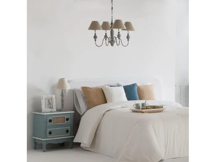 Blauer Nachttisch aus Holz 50x36x56,5