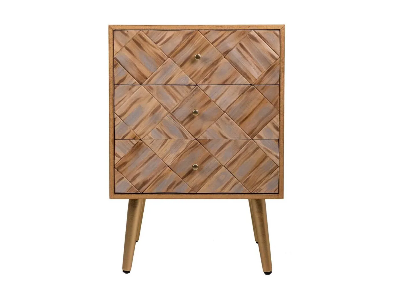 Brauner Nachttisch aus Holz 44x35x65