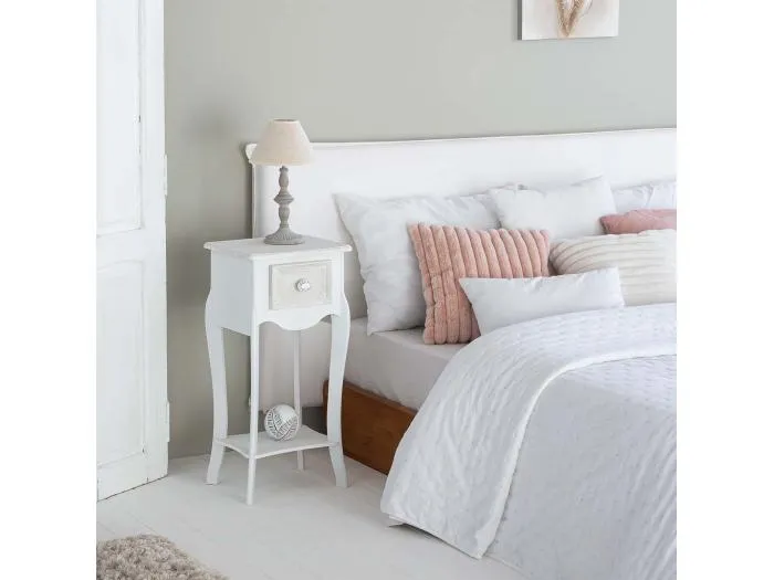 NACHTTISCH AUS WEISSEM HOLZ 37x33,5x53