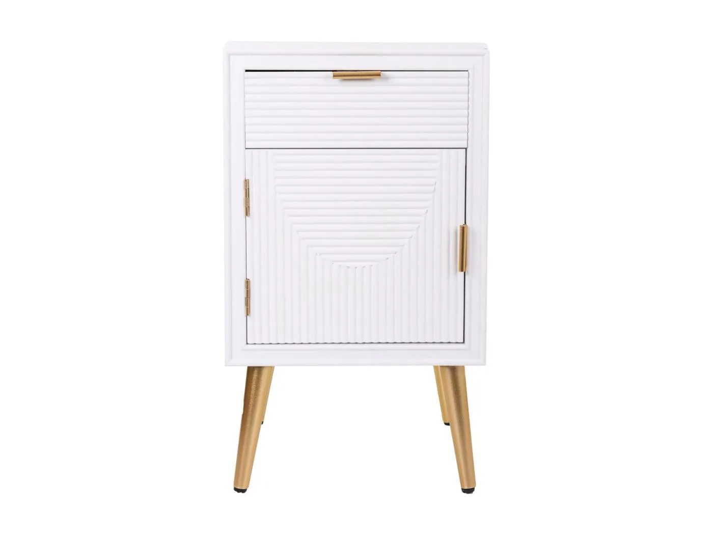 Weißer Nachttisch aus Holz 39,5x36x70,5