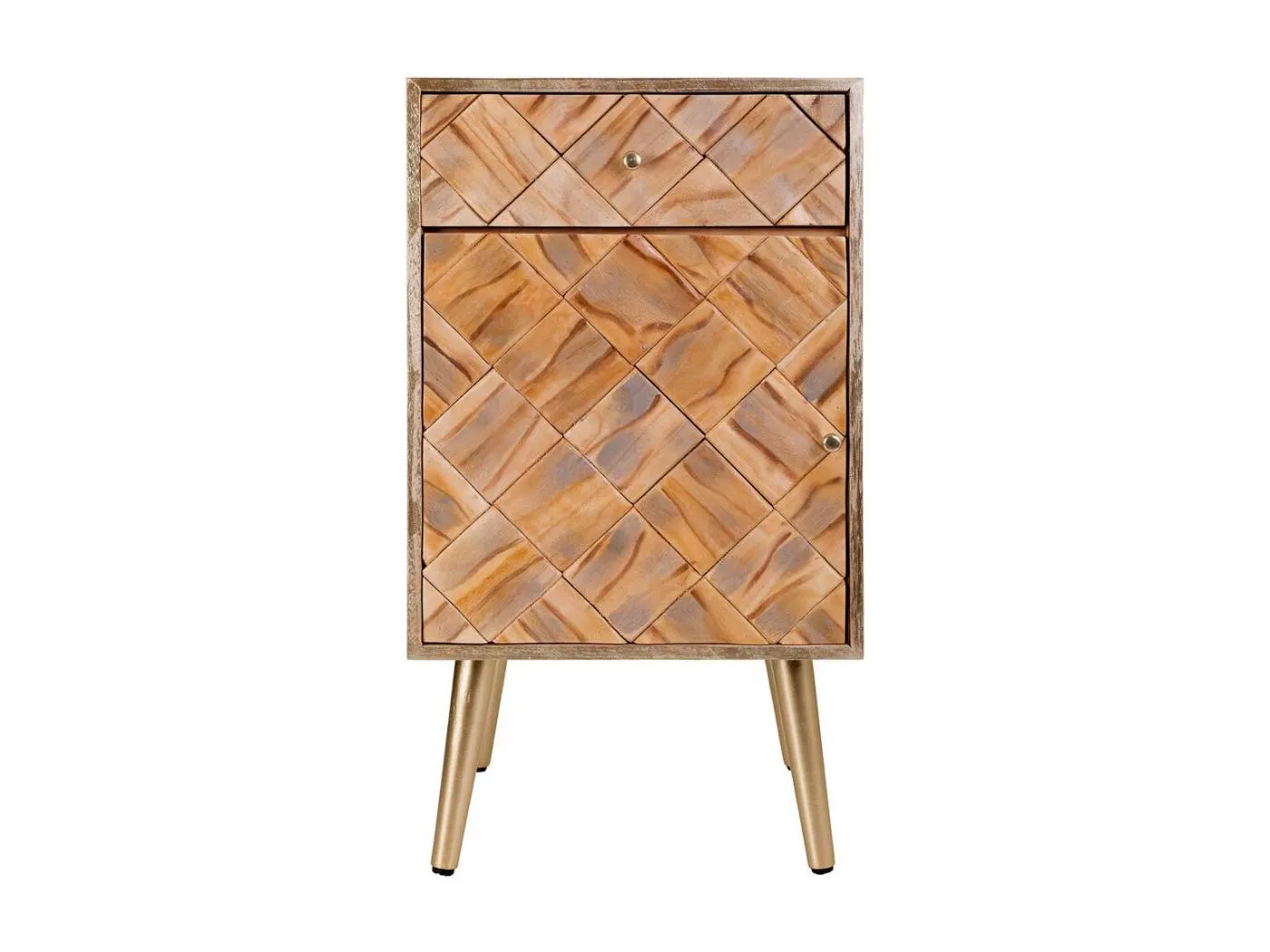 Brauner Nachttisch aus Holz 40x35x71
