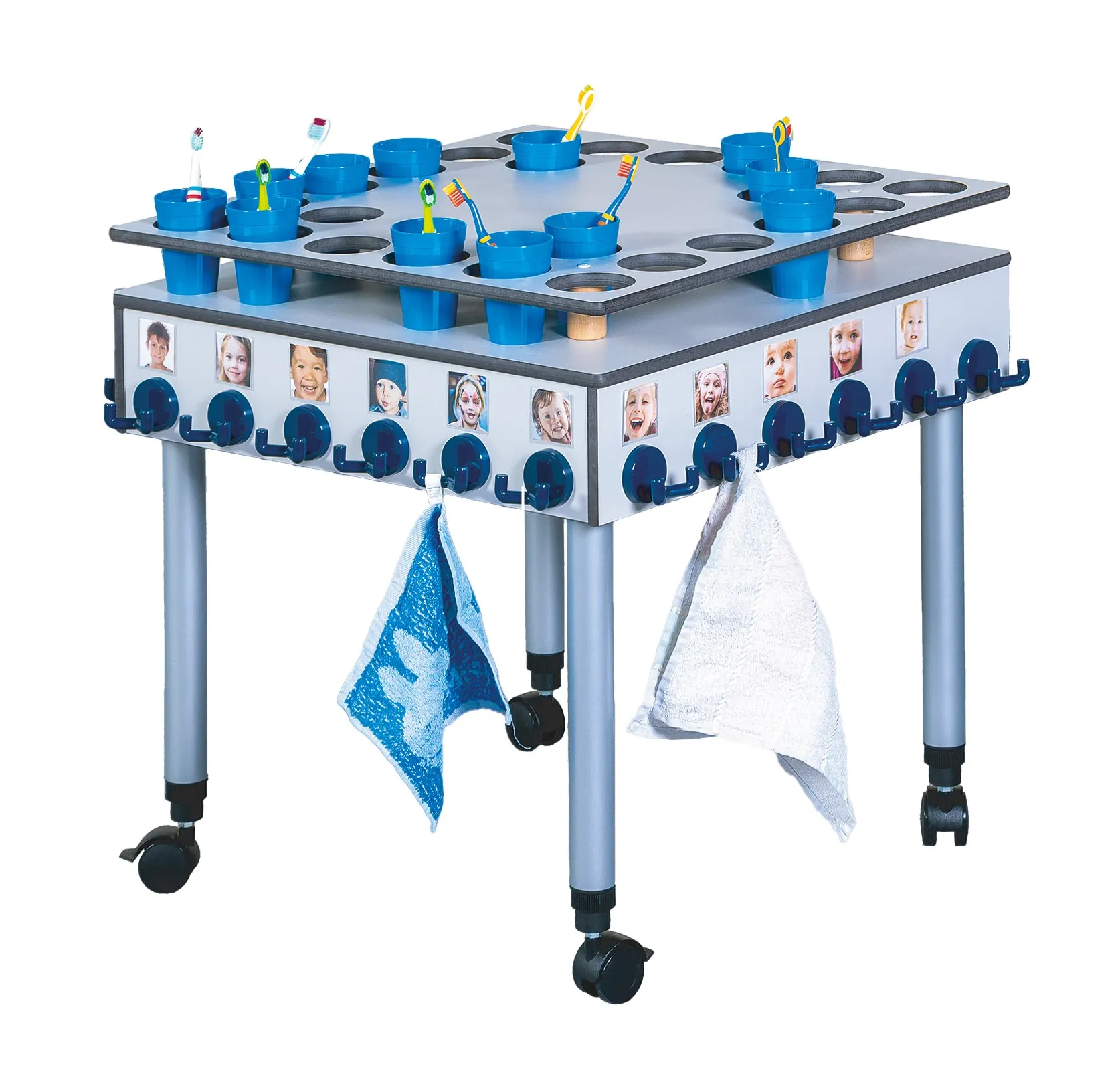 Zahnputzbecherwagen für 24 Kinder