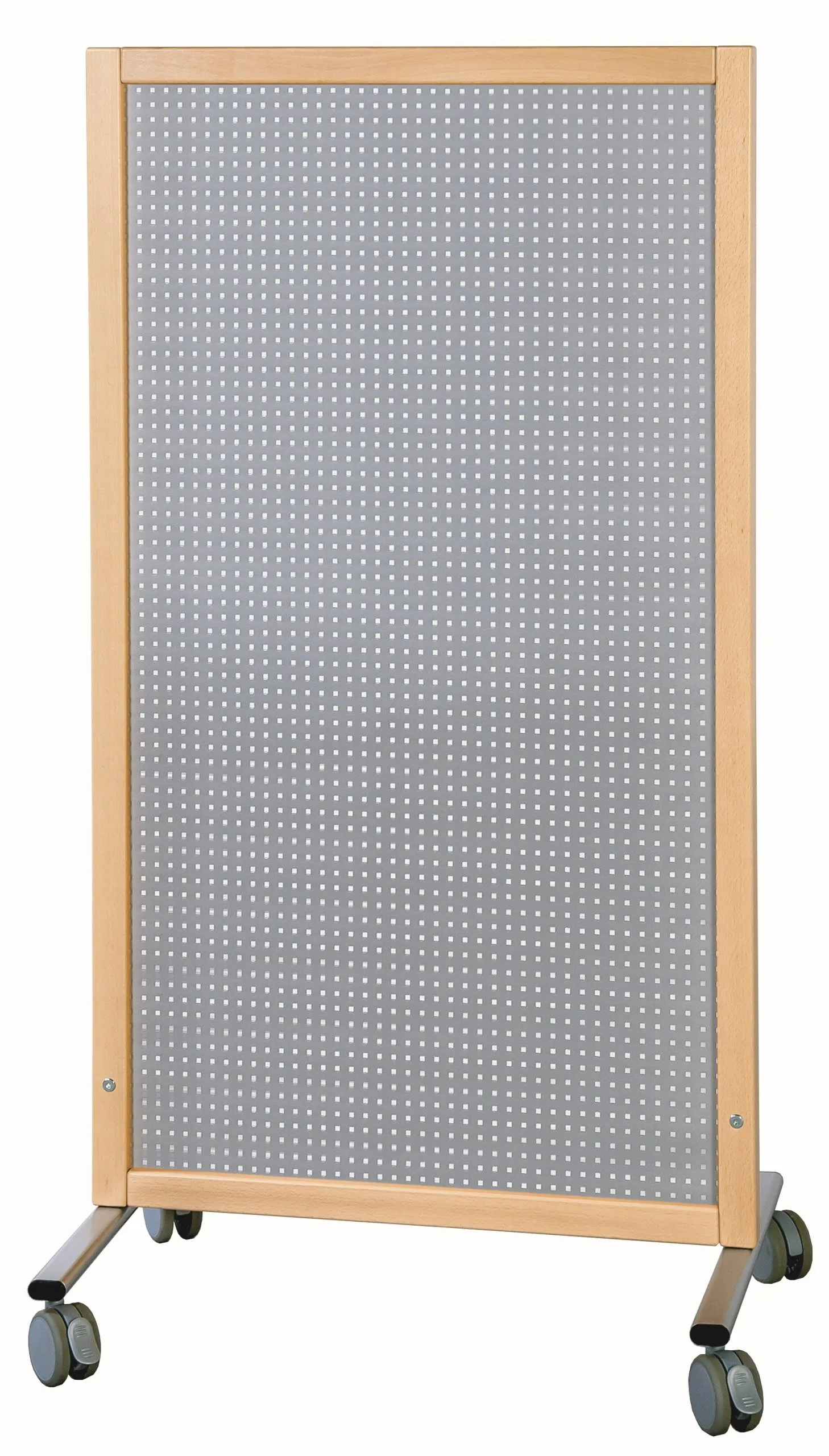 Mobile Trennwand mit Lochblech