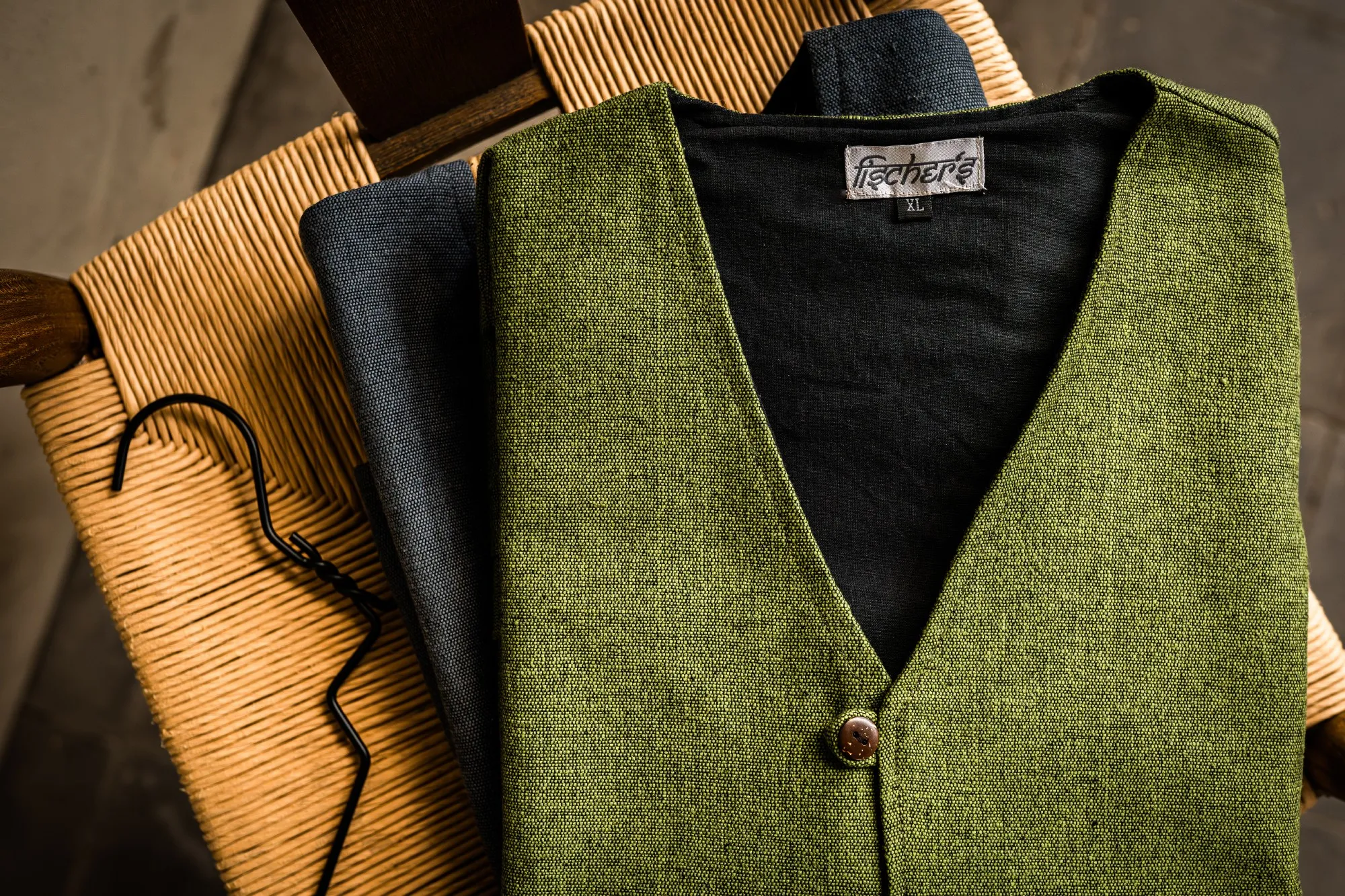 Weste aus Baumwolle, grün, Größen M, L und XL