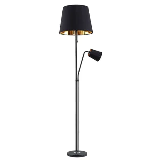 Lindby Efalia Stehlampe Stehleuchte Standleuchte Leselampe Leuchte Schwarz Gold B-Ware