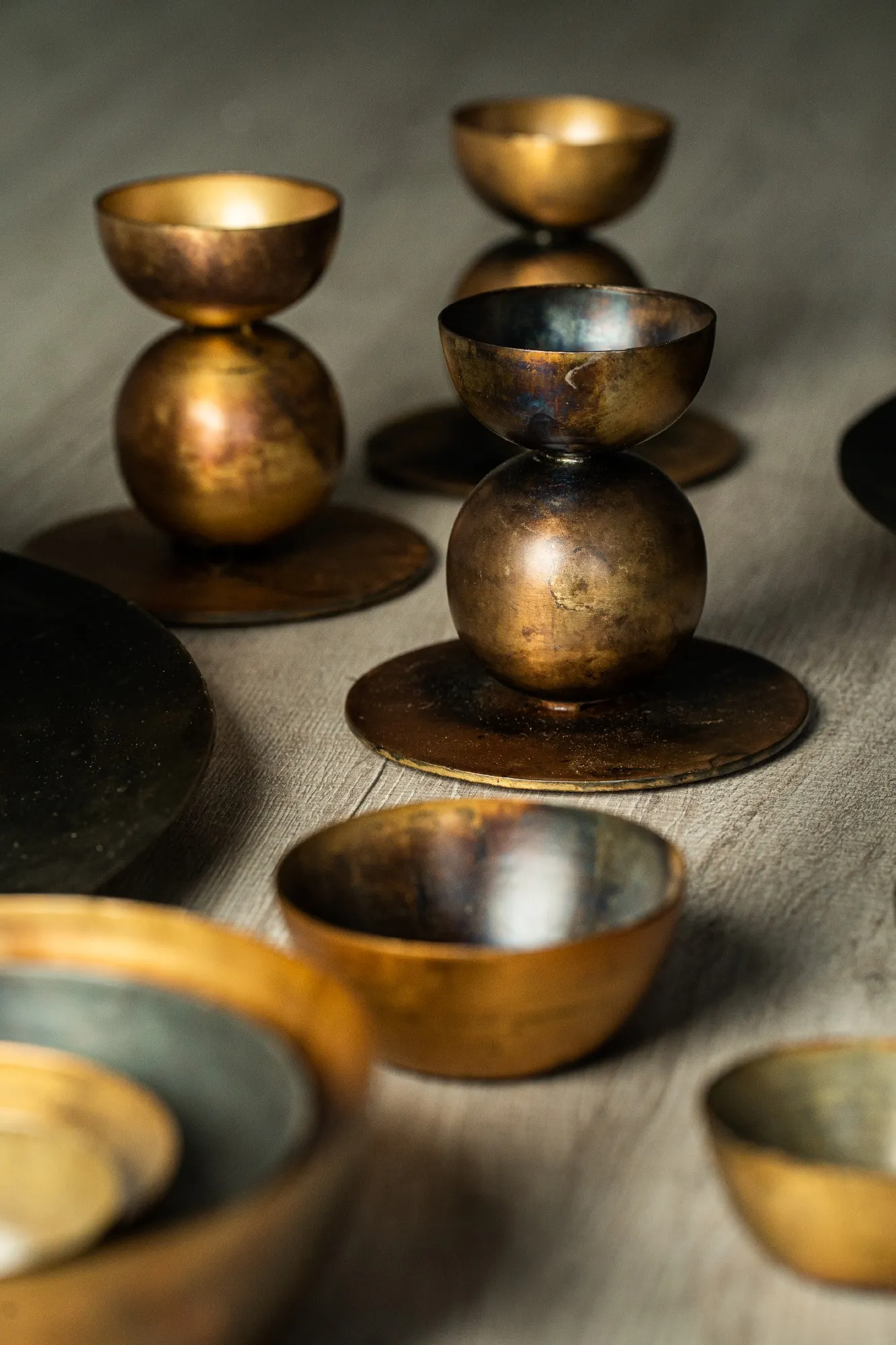 Kerzenständer 'Katun',  Ø 10 cm, H 9 cm