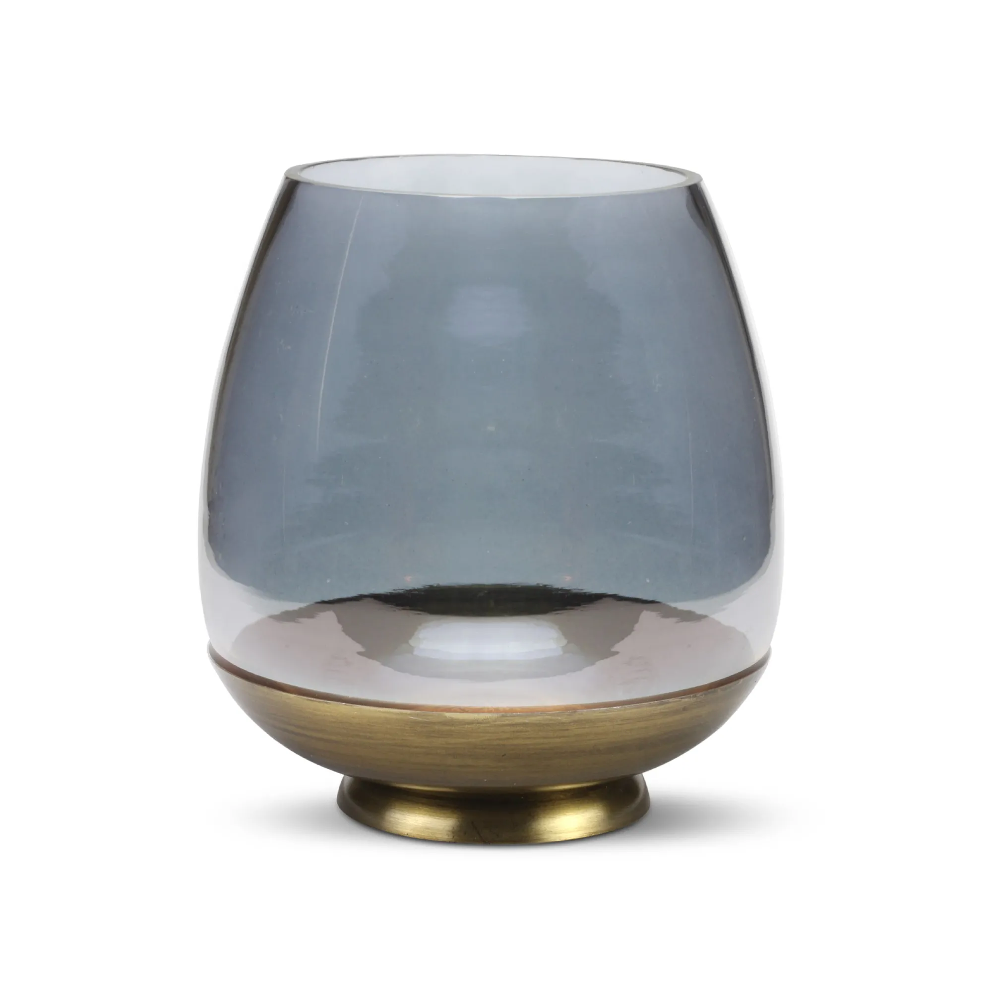 Windlicht 'Bija', blau, H 17 cm, Ø 15 cm