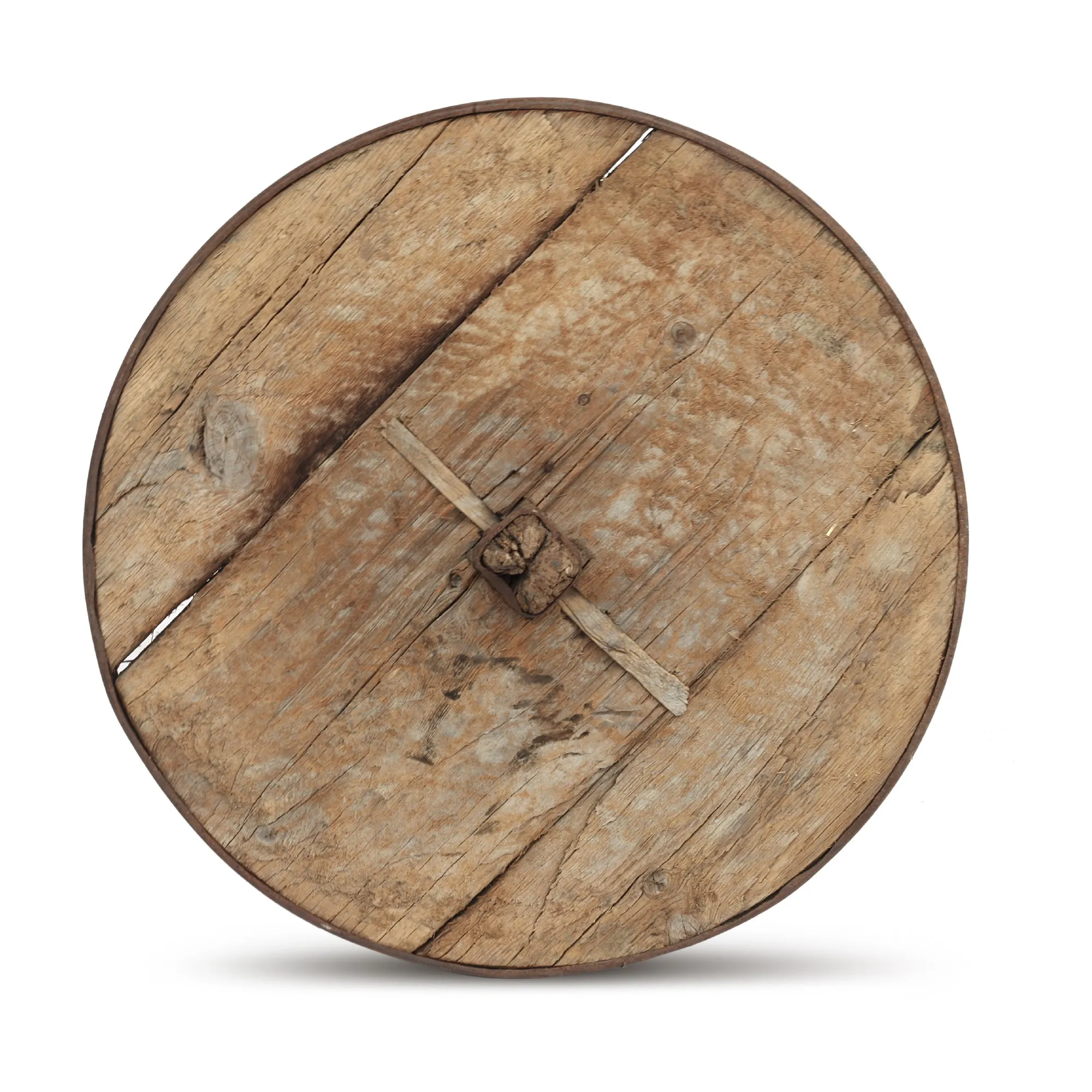 Antike Vollholz-Wagenräder, natur, Ø 70-80 cm