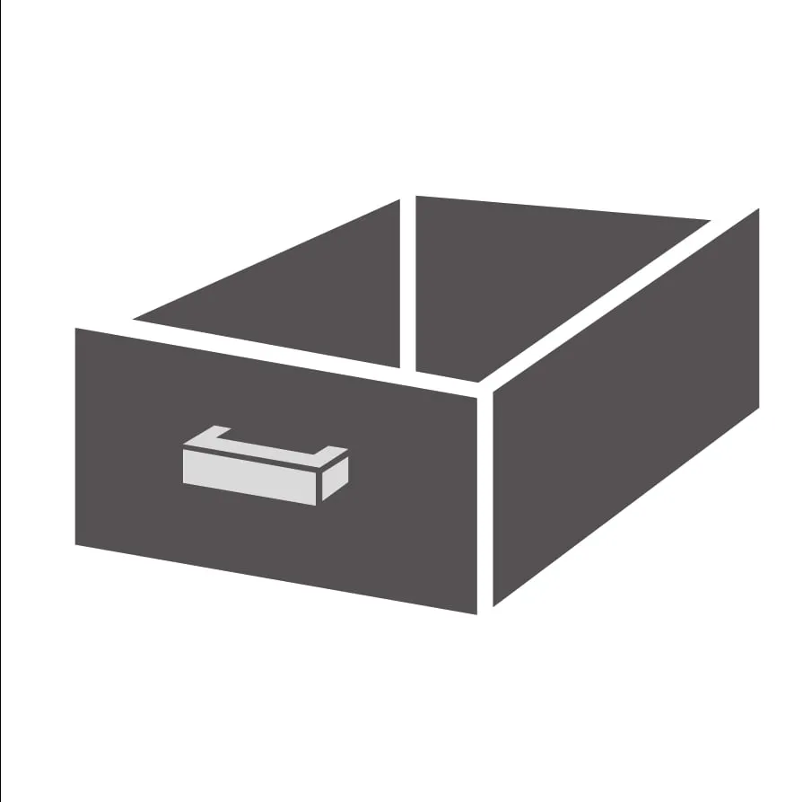 Schubladenreihe 1 Schube für Tisch 700 BxTxH 400x685x190mm