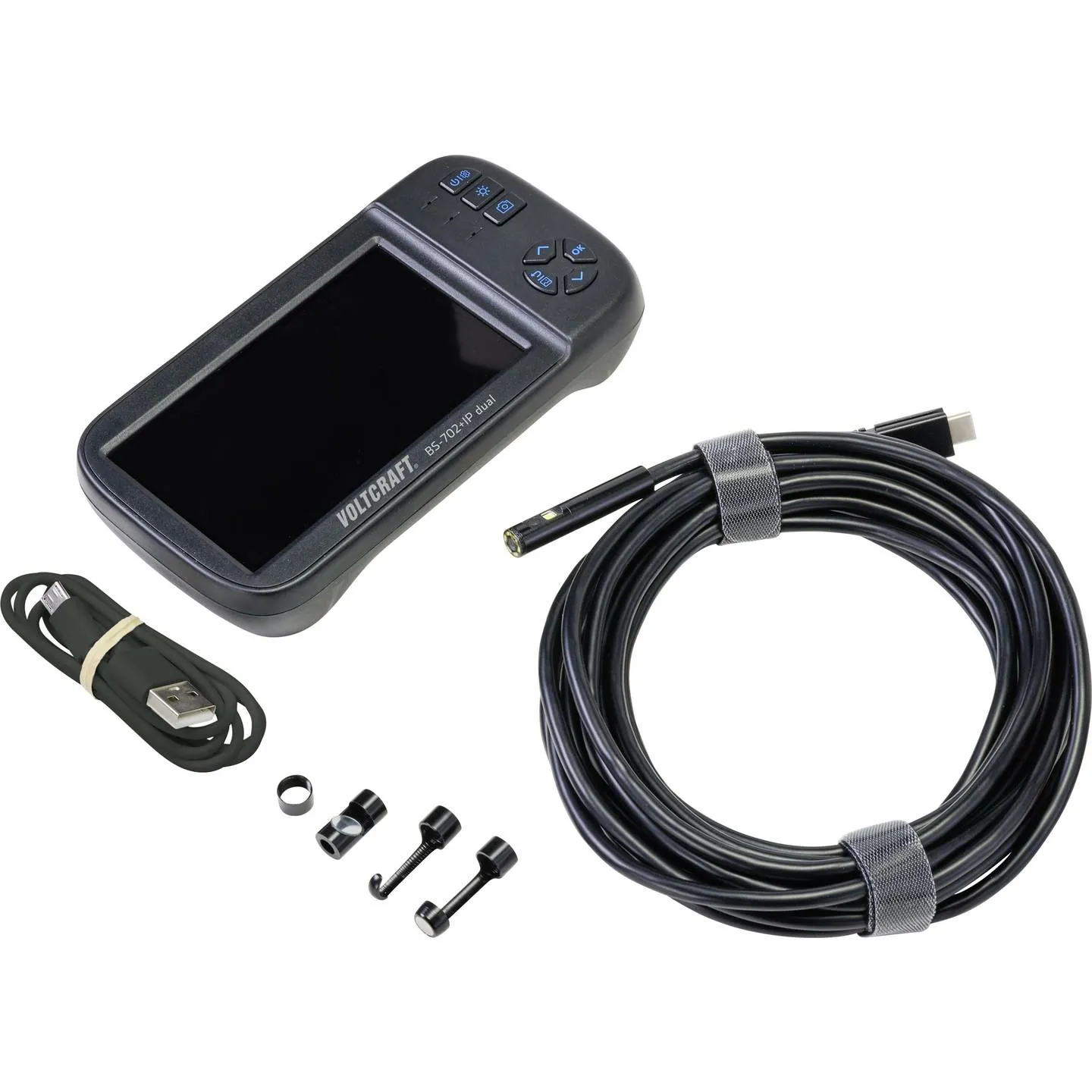 Voltcraft Bs 702 Se+Ip Dual Endoskop Kamera Sonden ø 8 Mm Siehe Text/Fotos C-Ware