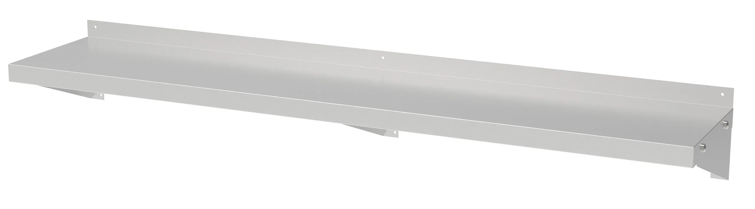 400 Edelstahl Wandbord 1800 Inkl. Konsoles BxTxH 1800x400x250 mm