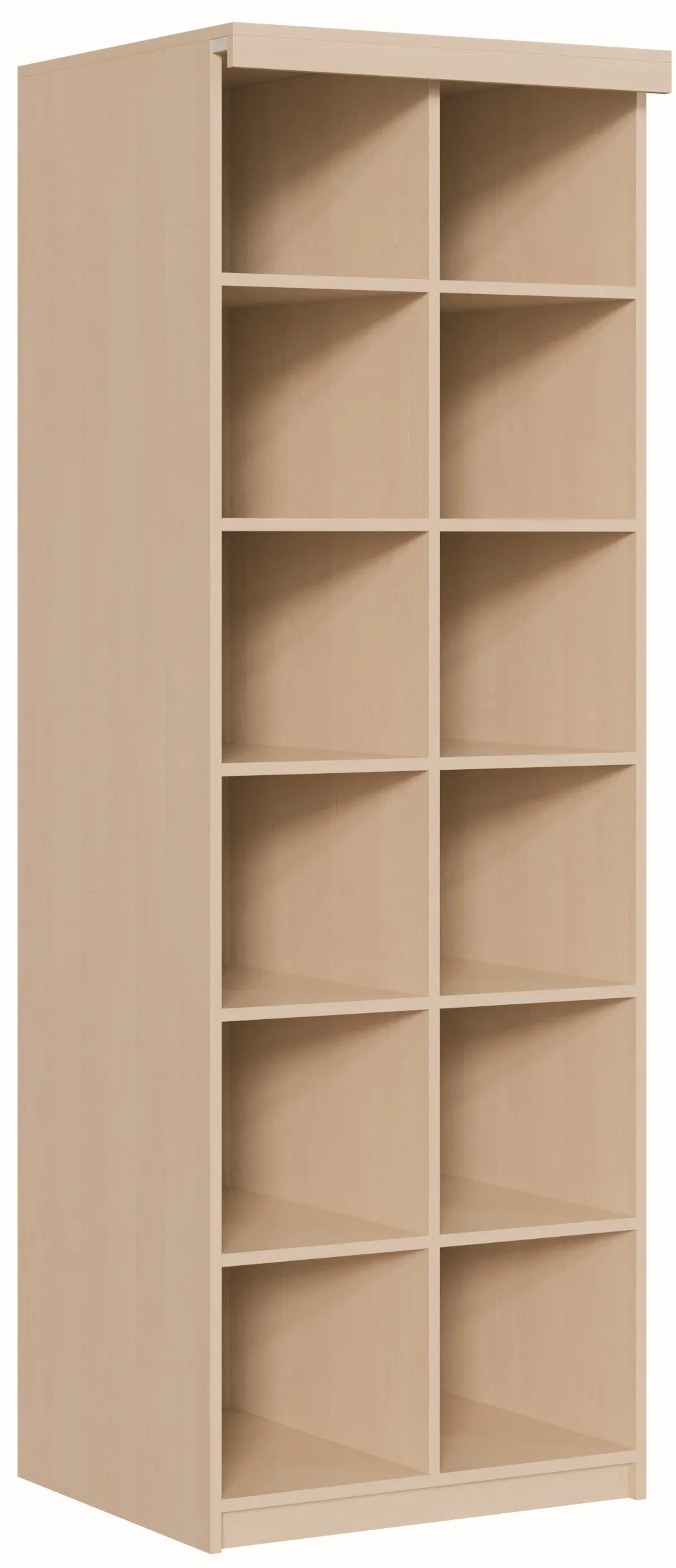 Regal für Bettzeug mit Vorhangeinrichtung und 12 Fächern, Tiefe: 72 cm