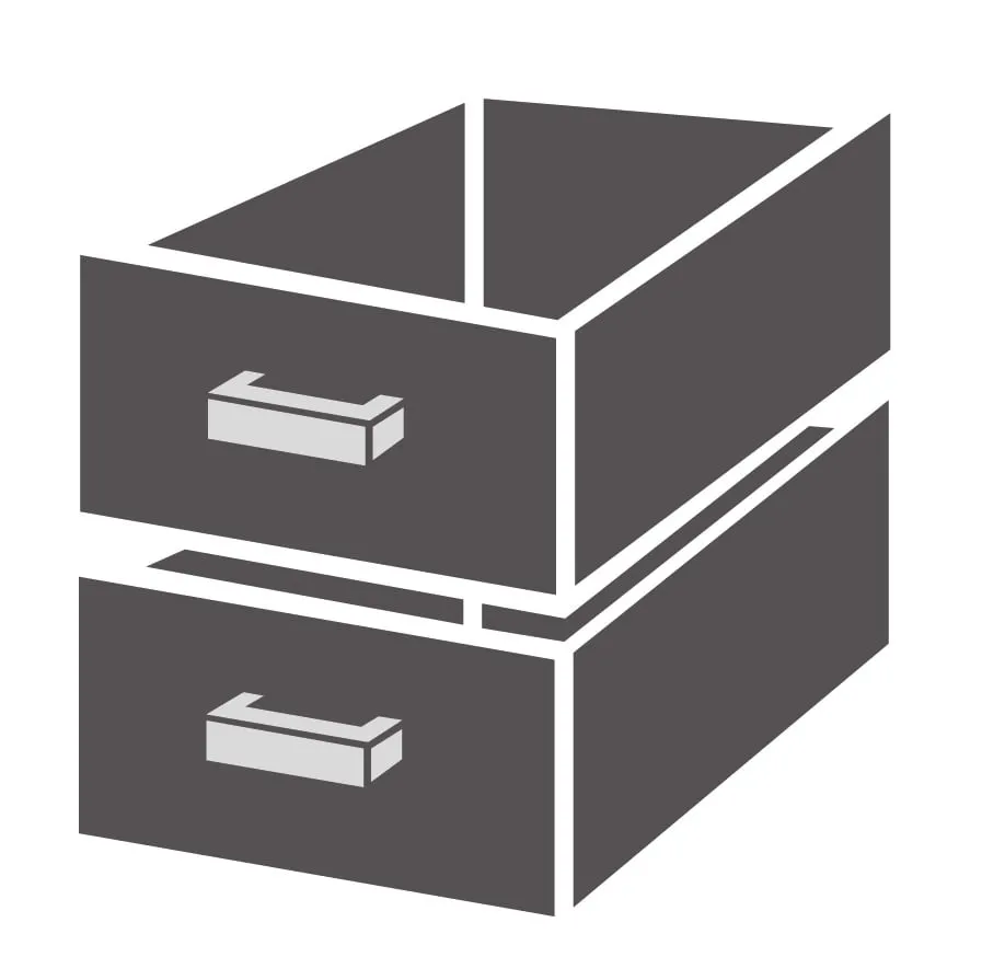 Schubladenblock S Serie BxTxH 428x576x260mm