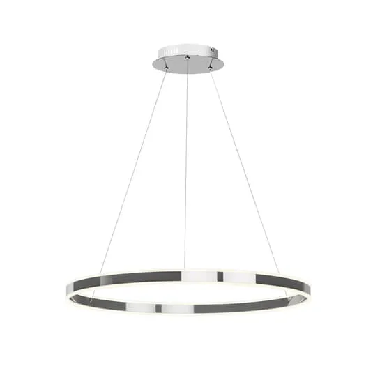 Lucande Led Pendelleuchte Lyani Chrom Dimmbar 80 Cm Leuchte Hängeleuchte Lam682 B-Ware