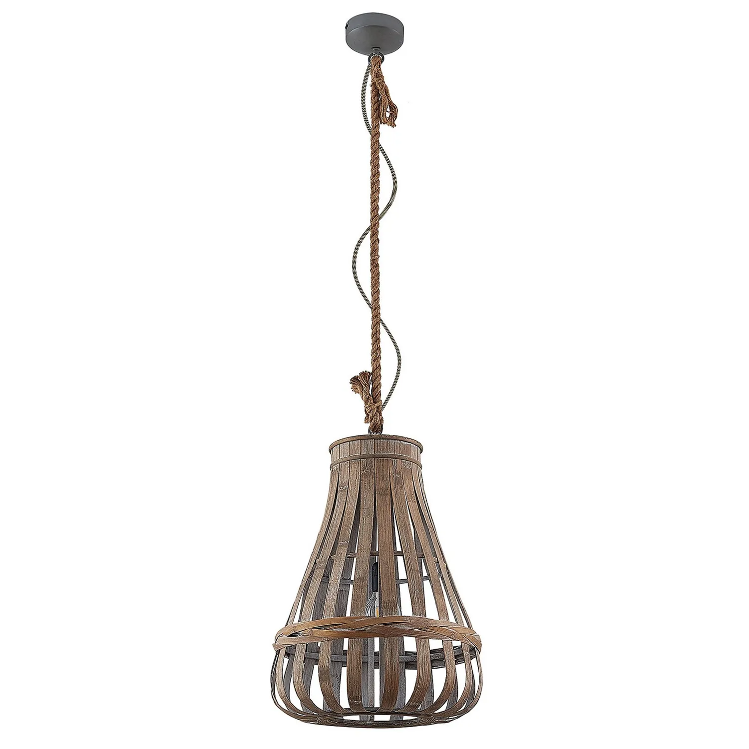 Lindby Haruno Hängeleuchte Aus Rattan 42 Cm Deckenlampe Deckenleuchte Lampe Spot B-Ware