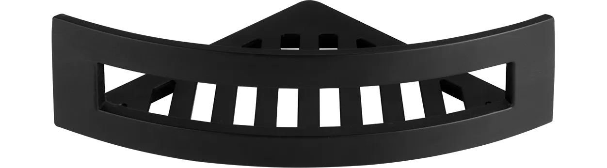 ASW Eck-Schwammkorb, Befestigung verdeckt 185 × 260 × 77 mm in Matt Schwarz