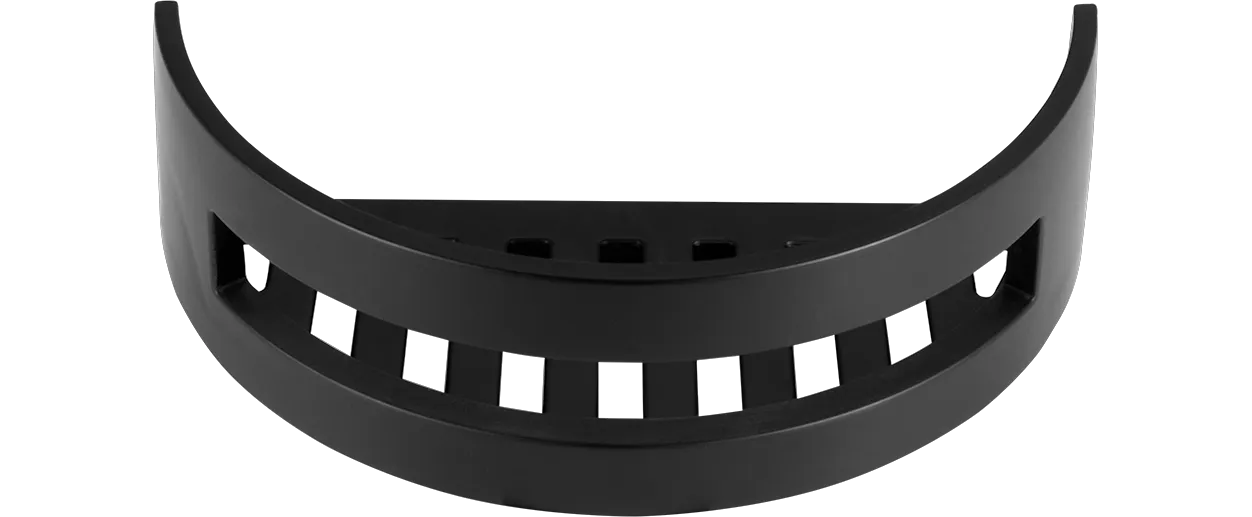 ASW Schwammkorb halbrund, Befestigung verdeckt 100 × 225 × 85 mm in Matt Schwarz